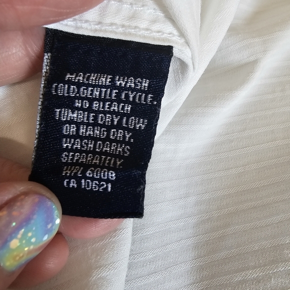 Rough Stock Panhandle Slim Western Embroidered Womens L Long Sleeve  Pearl *FLAW - Picture 15 of 16